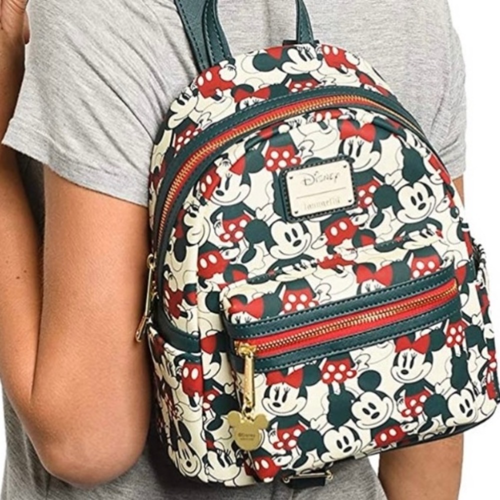 Loungefly Mickey and Minnie Mouse Mini Backpack